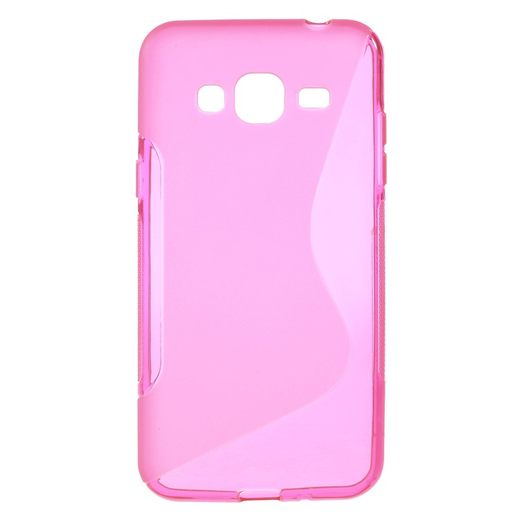 

S Shape Gel TPU Mobile Phone Cover for Samsung Galaxy J3 / J3 (2016) - Rose