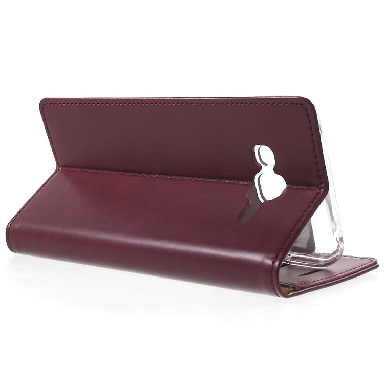 MERCURY GOOSPERY Capa de couro Blue Moon para Samsung Galaxy J5 J500F - vinho vermelho-3
