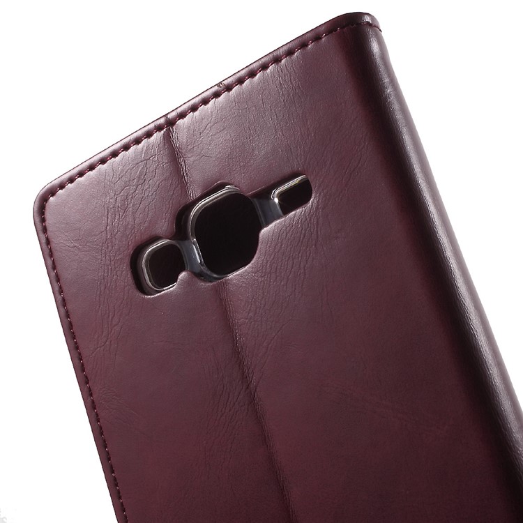 MERCURY GOOSPERY Capa de couro Blue Moon para Samsung Galaxy J5 J500F - vinho vermelho-6