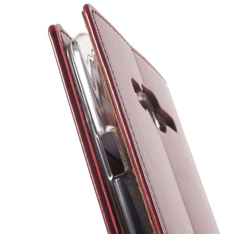 MERCURY GOOSPERY Capa de couro Blue Moon para Samsung Galaxy J5 J500F - vinho vermelho-7