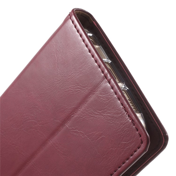 MERCURY GOOSPERY Blue Moon Flip Leather Cover for Samsung Galaxy S6 Edge G925 - Wine Red-9