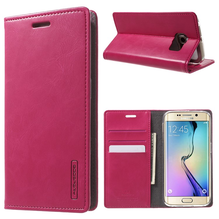 

MERCURY GOOSPERY Blue Moon Flip Leather Cover for Samsung Galaxy S6 Edge G925 - Rose