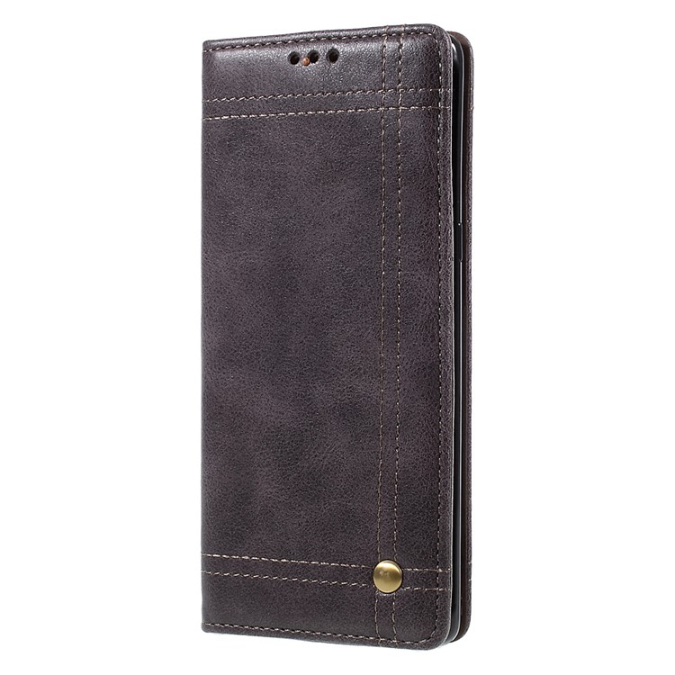 

Retro Style Double Stitch Featuring Leather Stand Casing with Card Slots for Samsung Galaxy Note 8 - Grey