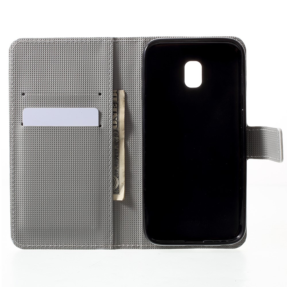 Patterned PU Leather Wallet Stand Phone Case for Samsung Galaxy J3 (2017) EU Version - Palettes Sweet Street-5
