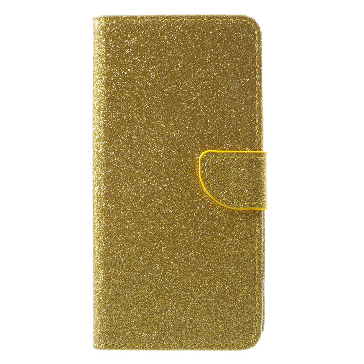 

Glittery Powder Leather Wallet Stand Casing for Samsung Galaxy Note 8 - Gold