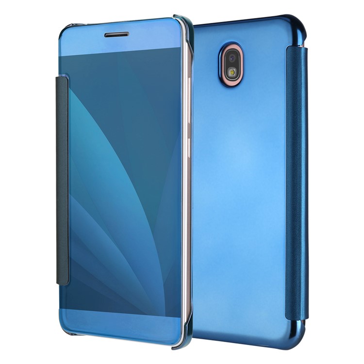 

(plc + PU Кожа) Для Галактики Samsung J3 (2017) EU Версия - Синий, Galaxy J3 (2017)