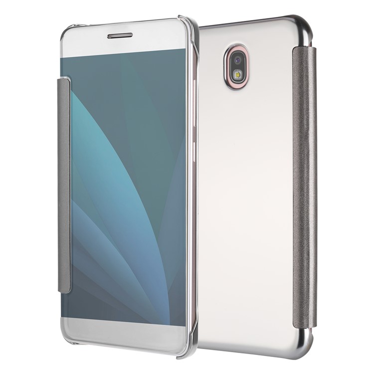 

Mirror Plating Smart Window Mobile Cover (PC + PU Leather) for Samsung Galaxy J5 (2017) EU Version - Silver, Galaxy J5 (2017)