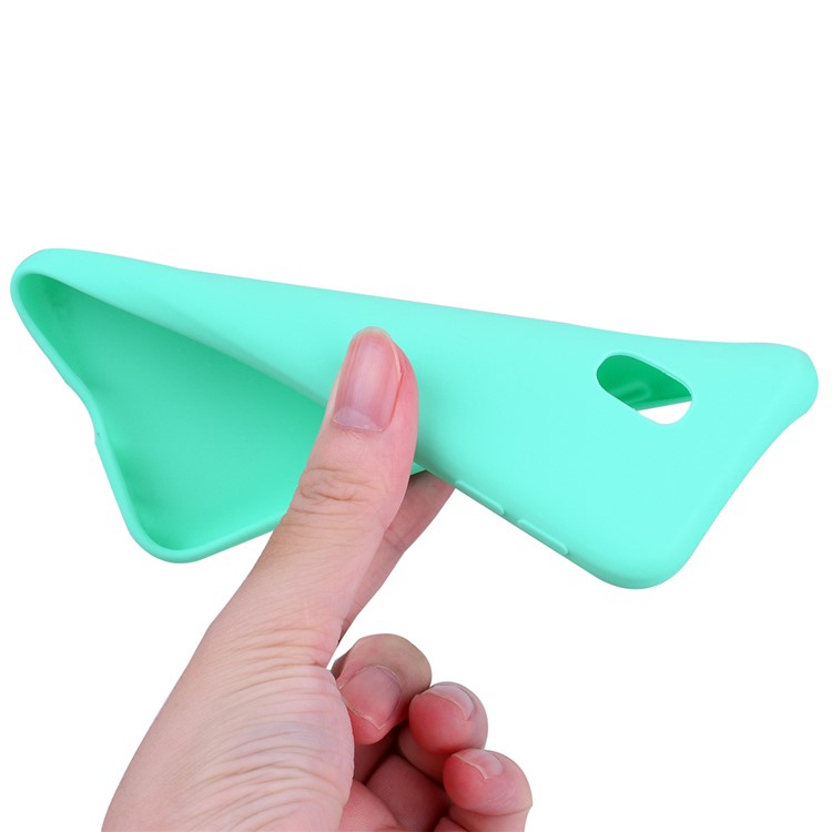 mat contre-Rechargez le boîtier de téléphone cellulaire TPU pour Samsung Samsung Galaxy J3(2017) EU version - Cyan-7