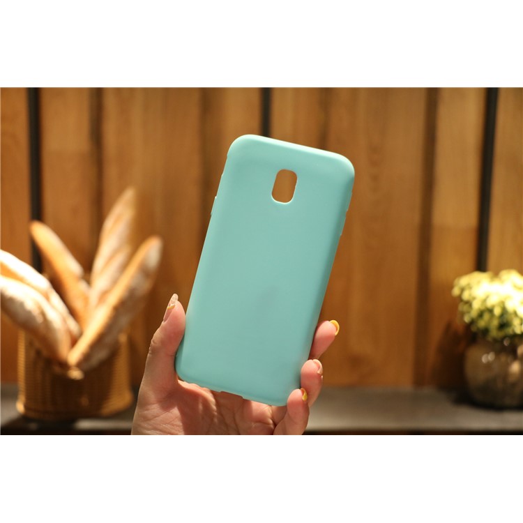 mat contre-Rechargez le boîtier de téléphone cellulaire TPU pour Samsung Samsung Galaxy J3(2017) EU version - Cyan-8