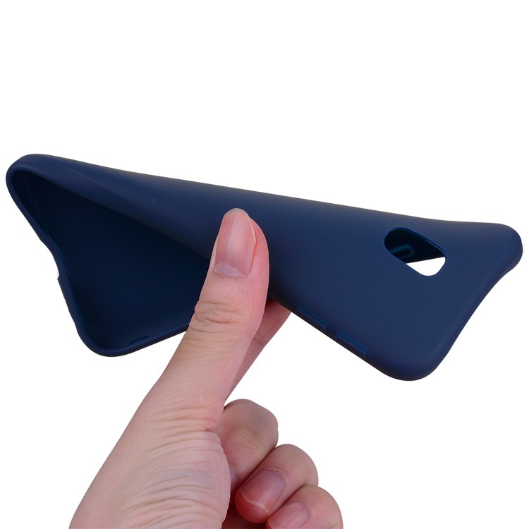 Matte Anti-rayures TPU Boîtier Arrière Pour Samsung Samsung Galaxy J3 (2017) Version De L'UE - Bleu Foncé-7