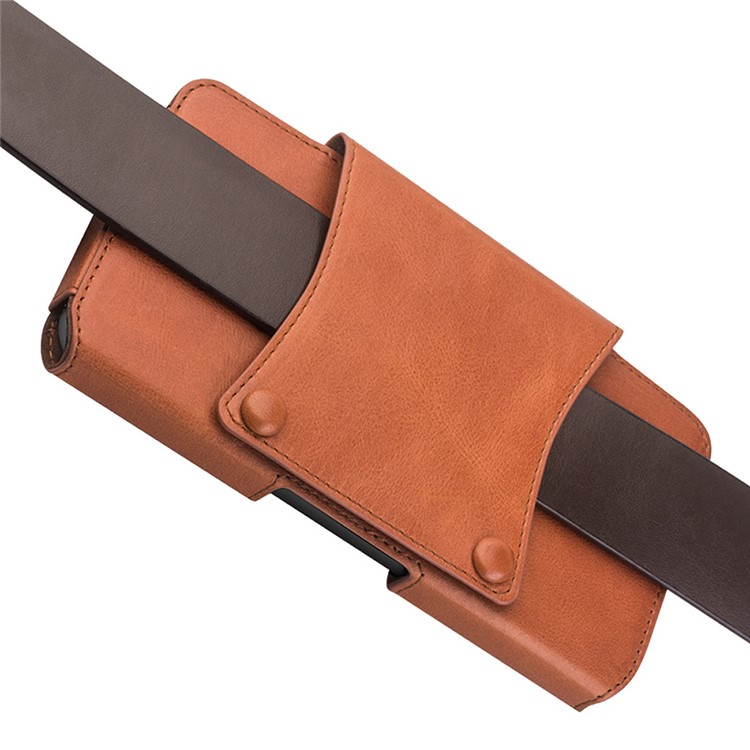 QIALINO Custodia in pelle per cuoio genuino per Samsung Galaxy S8 Plus, mole: 16 x 9 x 1.4cm - Marrone-5
