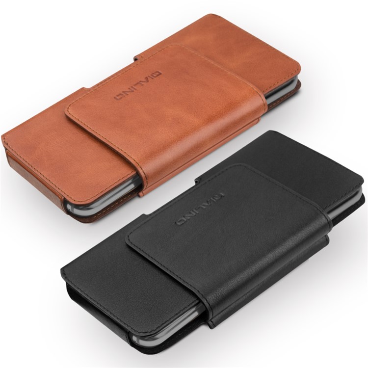 QIALINO Custodia in pelle per cuoio genuino per Samsung Galaxy S8 Plus, mole: 16 x 9 x 1.4cm - Marrone-6