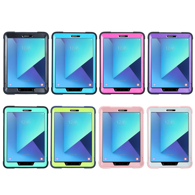 Shock Absorption PC + TPU Hybrid Kickstand Case for Samsung Galaxy Tab S3 9.7 - Black-12