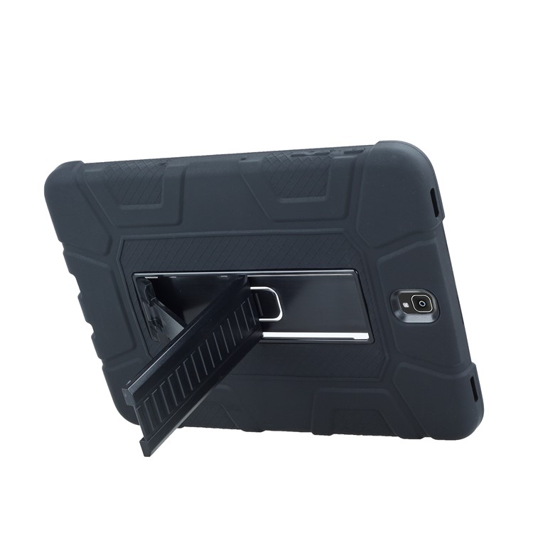 Shock Absorption PC + TPU Hybrid Kickstand Case for Samsung Galaxy Tab S3 9.7 - Black-7
