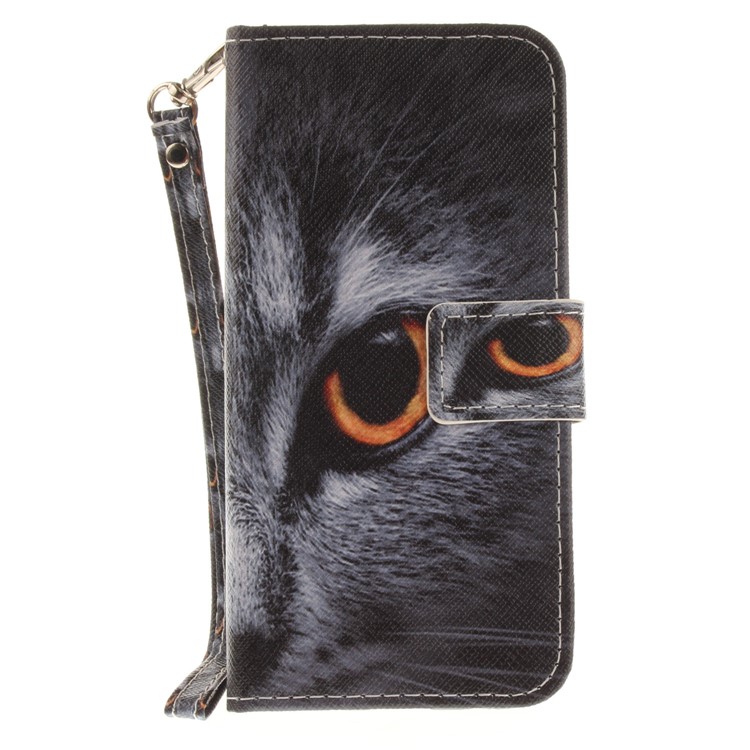 Patterned Leather Wallet Stand Mobile Case for Samsung Galaxy J5 (2017) EU / Asia Version - Cat Pattern-2