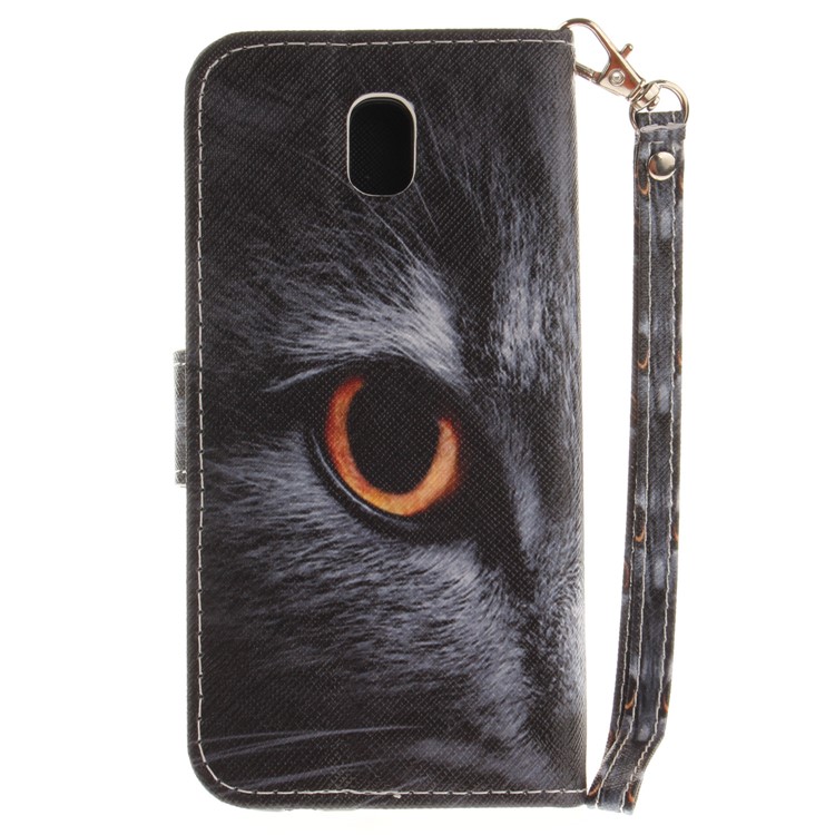 Patterned Leather Wallet Stand Mobile Case for Samsung Galaxy J5 (2017) EU / Asia Version - Cat Pattern-3