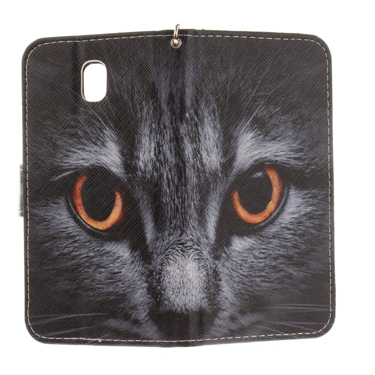 Patterned Leather Wallet Stand Mobile Case for Samsung Galaxy J5 (2017) EU / Asia Version - Cat Pattern-4