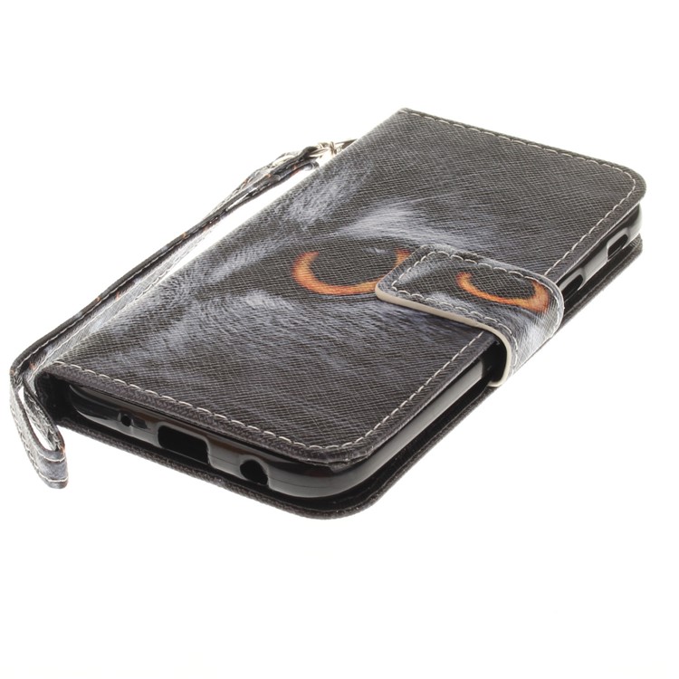 Patterned Leather Wallet Stand Mobile Case for Samsung Galaxy J5 (2017) EU / Asia Version - Cat Pattern-5