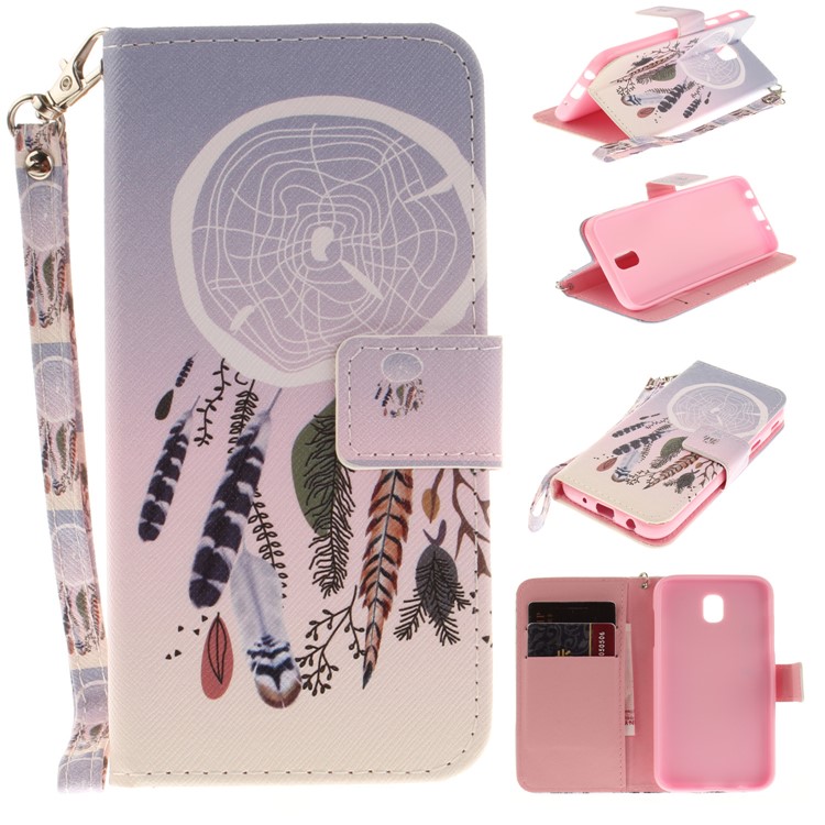 

For Samsung Galaxy J5 (2017) EU / Asia Version Patterned Leather Wallet Stand Mobile Case - Dream Catcher