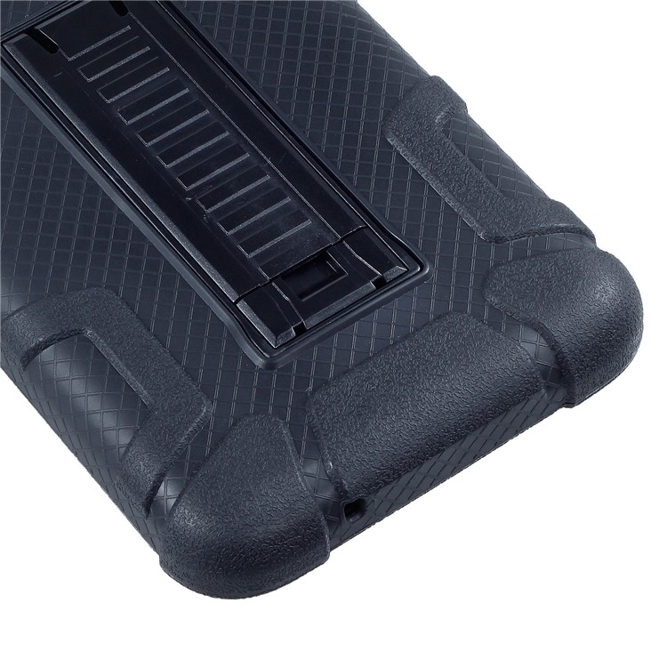 Shock Absorption PC + TPU Hybrid Kickstand Case for Samsung Galaxy Tab 3 7.0 Lite T110 T111 - Black-9