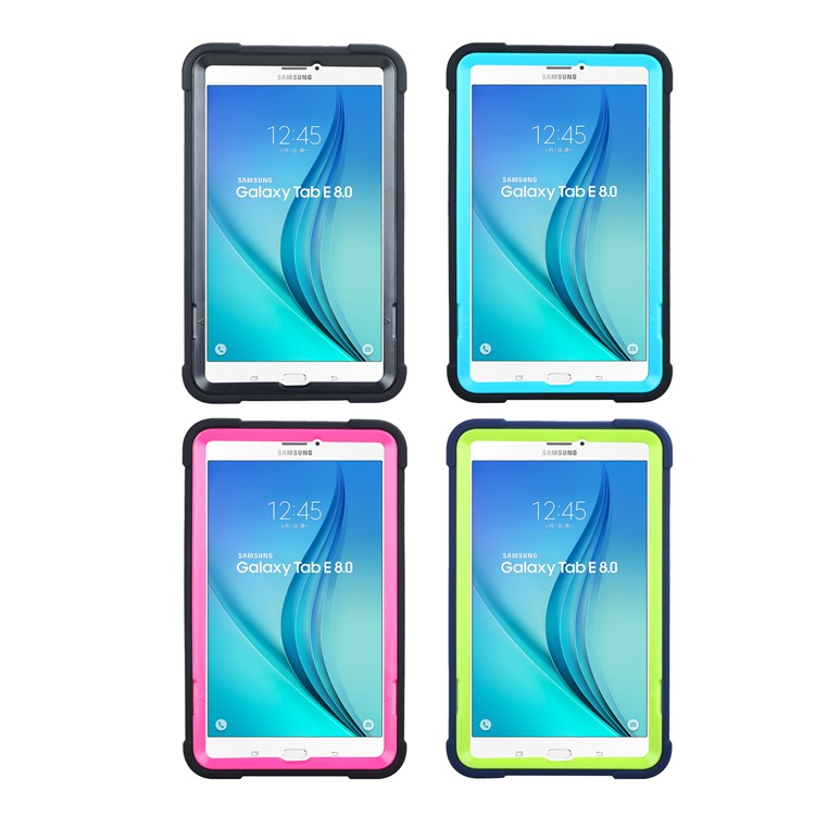 Detachable 2-in-1 Shock Proof Anti-dust Protective TPU + PC Kickstand Cover for Samsung Galaxy Tab E 8.0 T375 - Black-12