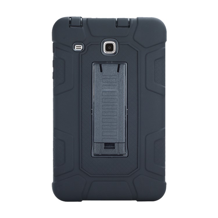 Detachable 2-in-1 Shock Proof Anti-dust Protective TPU + PC Kickstand Cover for Samsung Galaxy Tab E 8.0 T375 - Black-2