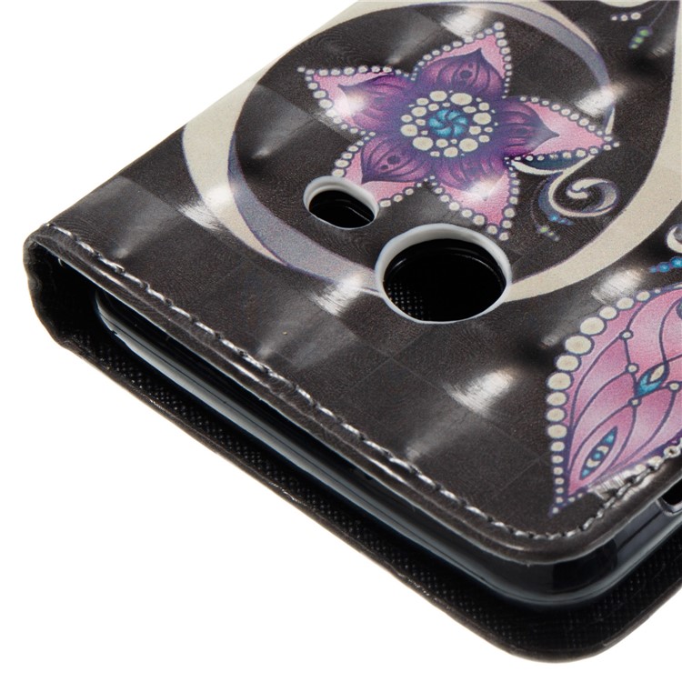 3D Butterfly Series Leather Stand Protective Phone Shell for Samsung Galaxy J7 (2017) US Version - Purple Flowers-6