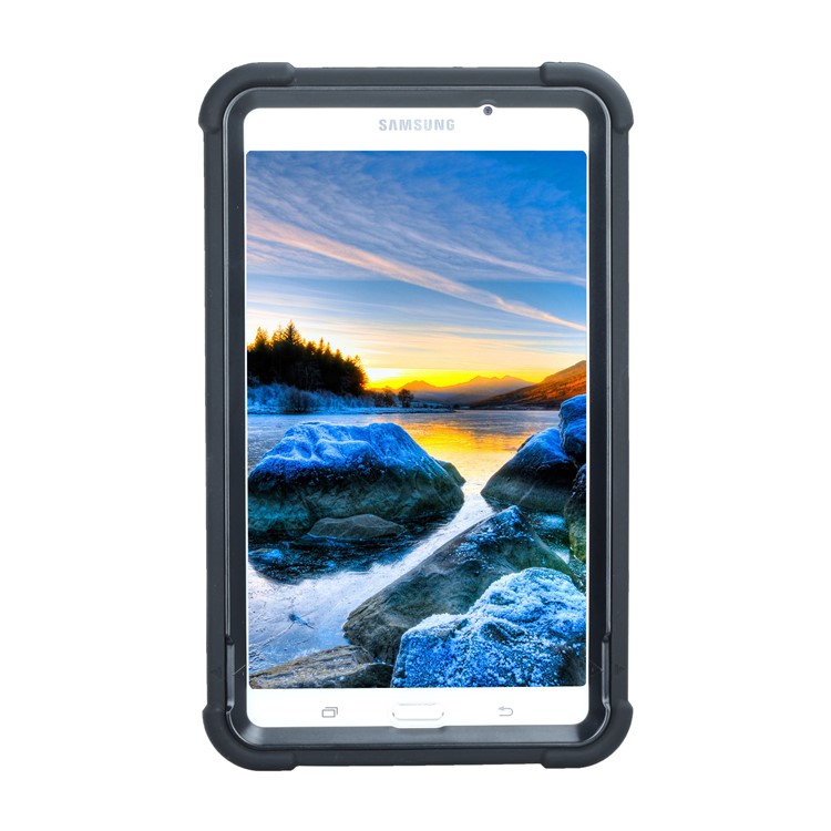 Shock Absorption PC + TPU Hybrid Kickstand Case for Samsung Galaxy Tab A 7.0 T280 T285 - All Black-3