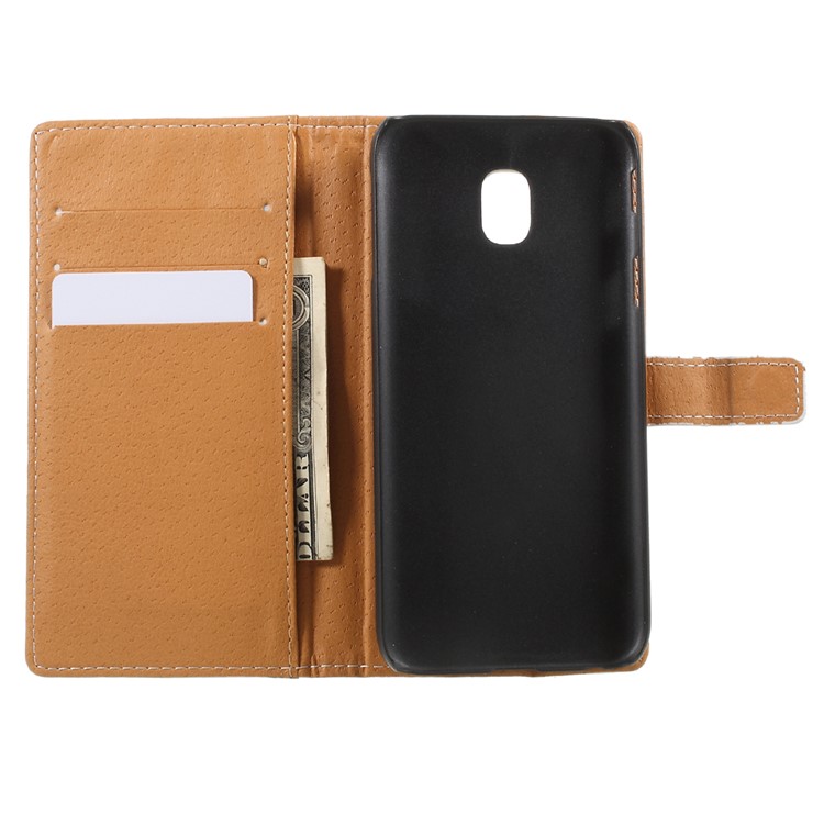 Pattern Printing Wallet Leather Case for Samsung Galaxy J5 (2017) EU Version - Wolf Howling at the Moon-6