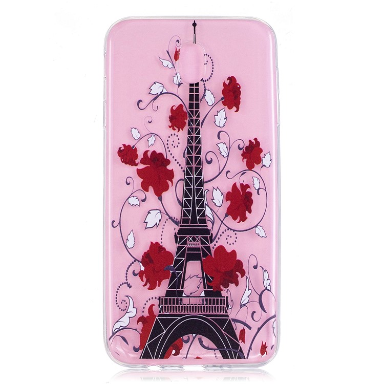 

Embossed Pattern Clear TPU Soft Shell for Samsung Galaxy J7 (2017) EU Version - Eiffel Tower
