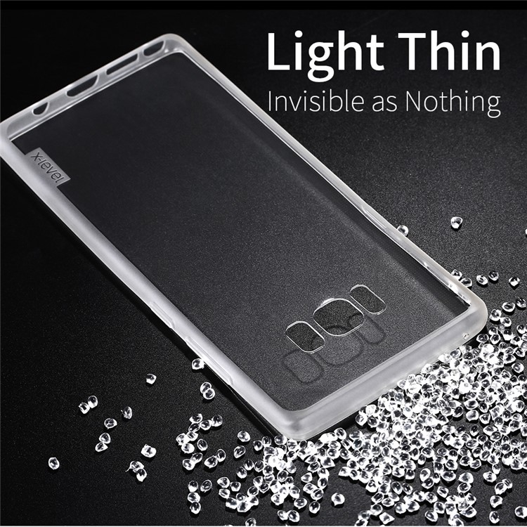 

X-LEVEL Clear TPU Anti-slip Mobile Phone Case for Samsung Galaxy Note 8 - Transparent
