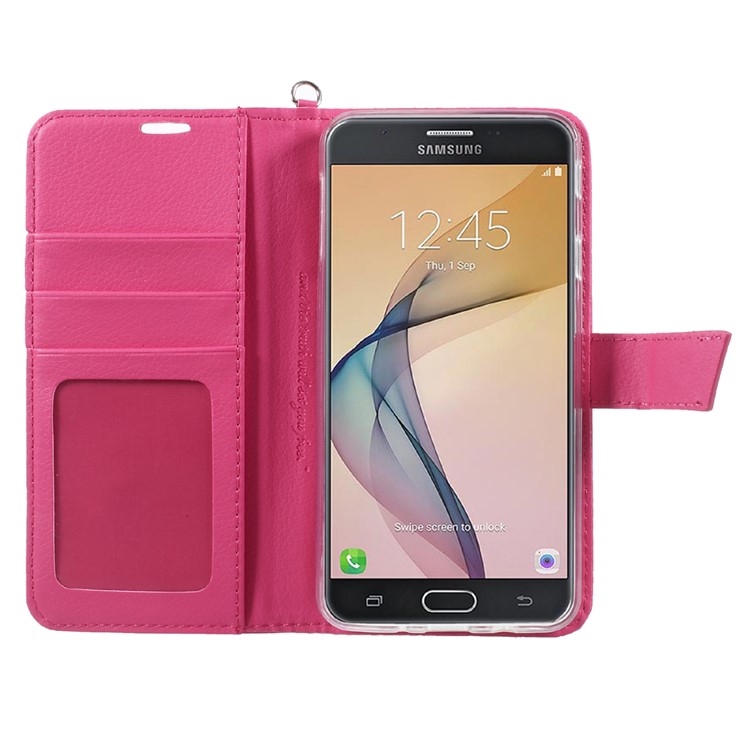 ROAR KOREA Daily In Wallet Stand Leather Phone Case for Samsung Galaxy J7 Prime - Rose-6