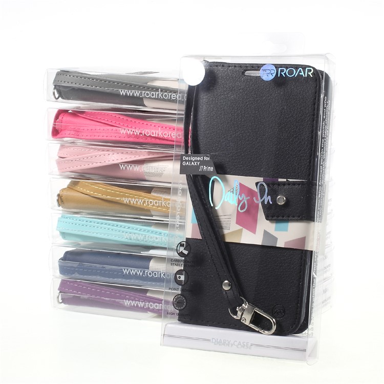 ROAR KOREA Daily In Wallet Stand Leather Phone Case for Samsung Galaxy J7 Prime - Rose-8