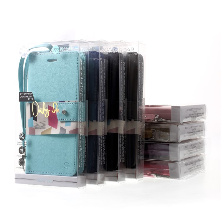 ROAR KOREA Daily In Wallet Stand Leather Flip Case for Samsung Galaxy A5 (2017) - Rose-6