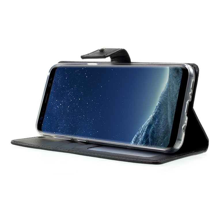 ROAR KOREA Daily In Wallet Stand Leather Flip Case for Samsung Galaxy S8 Plus G955 - Black-4