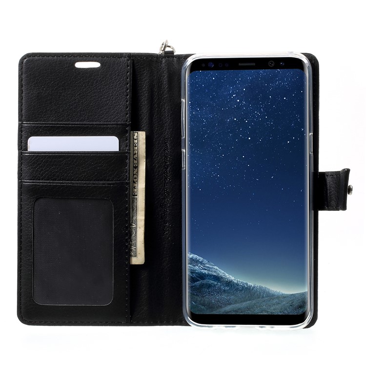 ROAR KOREA Daily In Wallet Stand Leather Flip Case for Samsung Galaxy S8 Plus G955 - Black-6