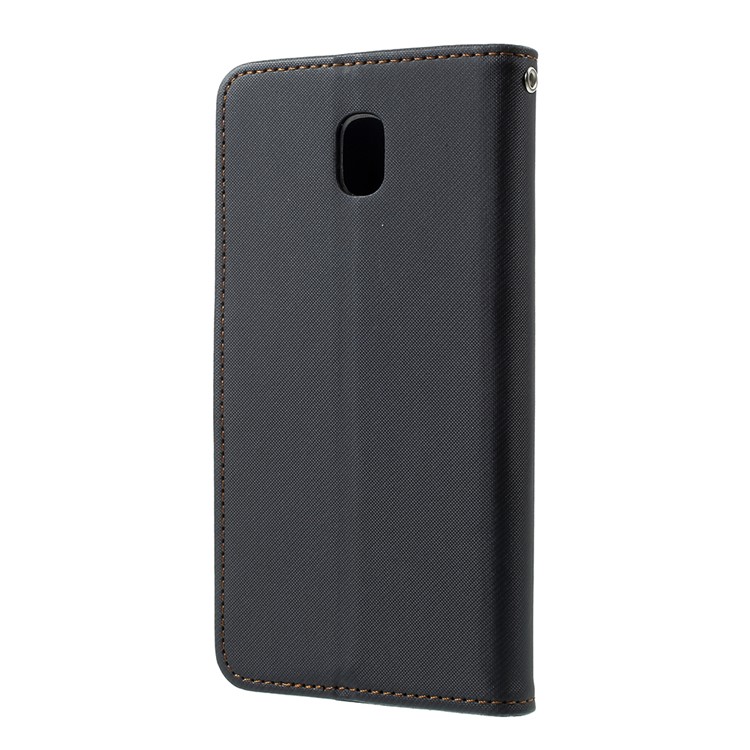 ROAR KOREA Twill Grain Stand Wallet Leather Case for Samsung Galaxy J5 (2017) EU Version - Black-3