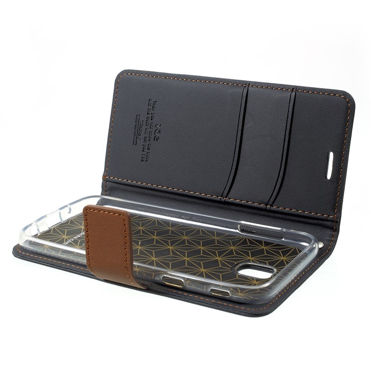 ROAR KOREA Twill Grain Stand Wallet Leather Case for Samsung Galaxy J5 (2017) EU Version - Black-6