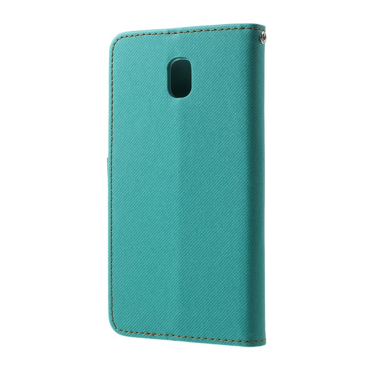 ROAR Twill Grain Stand Wallet Leather Cover for Samsung Galaxy J5 (2017) EU Version - Green-3