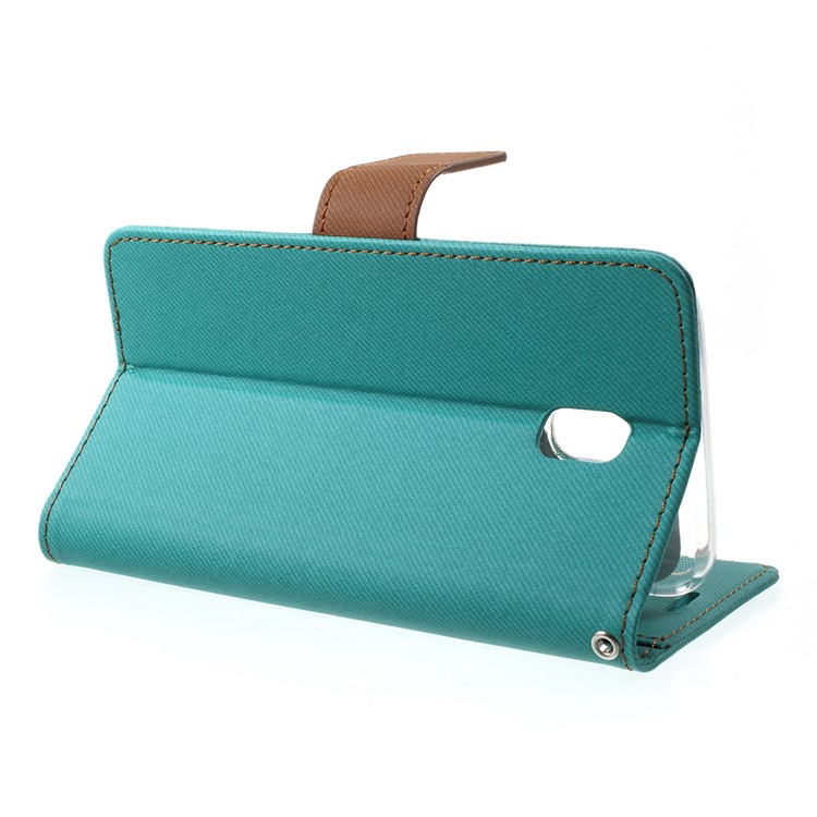 ROAR Twill Grain Stand Wallet Leather Cover for Samsung Galaxy J5 (2017) EU Version - Green-4