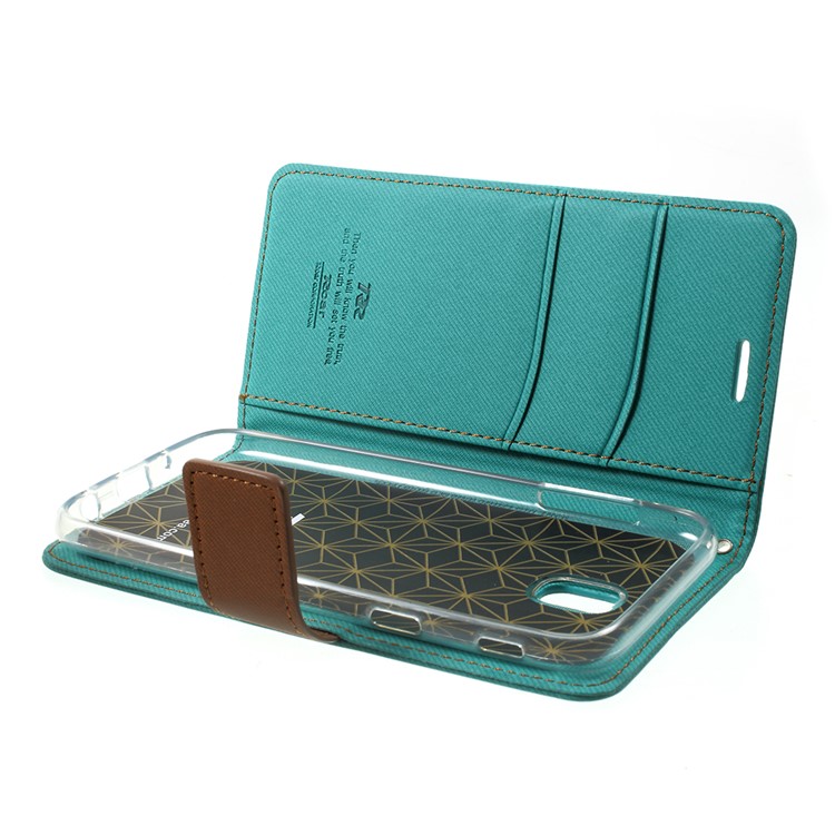 ROAR Twill Grain Stand Wallet Leather Cover for Samsung Galaxy J5 (2017) EU Version - Green-5