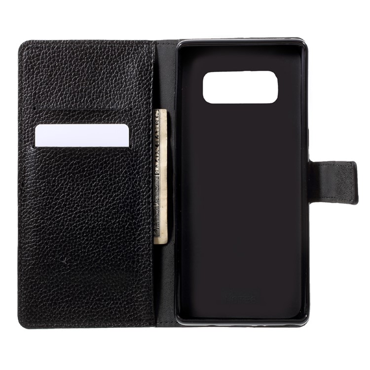 Litchi Texture Wallet Stand Leather Cell Phone Case for Samsung Galaxy Note 8 --5