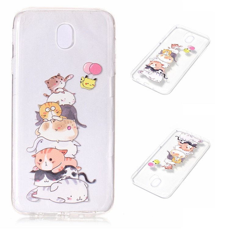 

Embossing Pattern Flexible TPU Mobile Case Shell for Samsung Galaxy J5 (2017) EU Version - Cats, Galaxy J5 (2017)