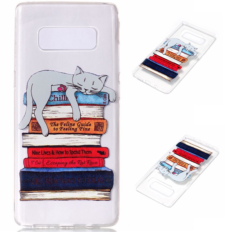 

Embossment Pattern Soft TPU Cover Casing for Samsung Galaxy Note 8 - Sleeping Cat
