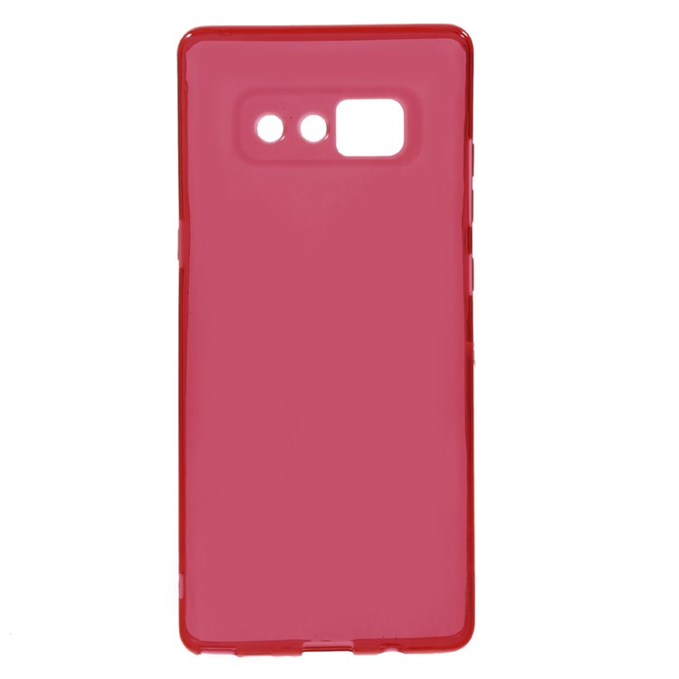 Clear TPU Protective Case for Samsung Galaxy Note 8 - Red-1
