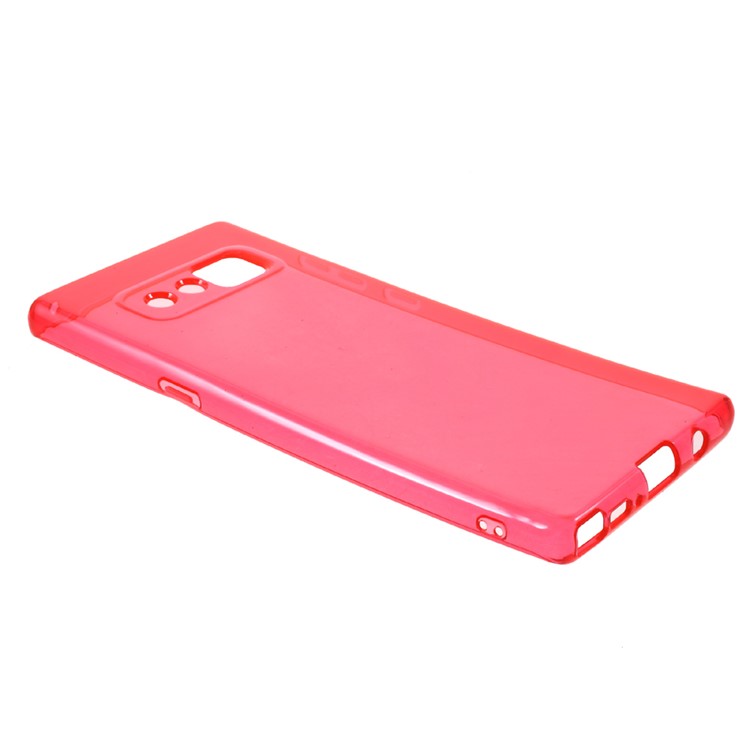 Clear TPU Protective Case for Samsung Galaxy Note 8 - Red-2