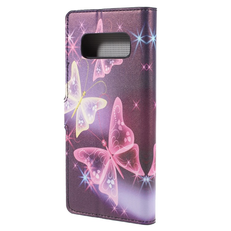 For Samsung Galaxy Note 8 Wallet PU Leather Stand Case - Purple Butterfly-2