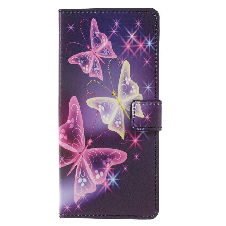 For Samsung Galaxy Note 8 Wallet PU Leather Stand Case - Purple Butterfly-3