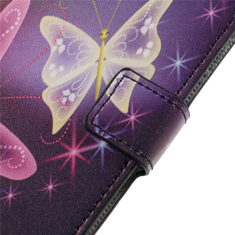 For Samsung Galaxy Note 8 Wallet PU Leather Stand Case - Purple Butterfly-9