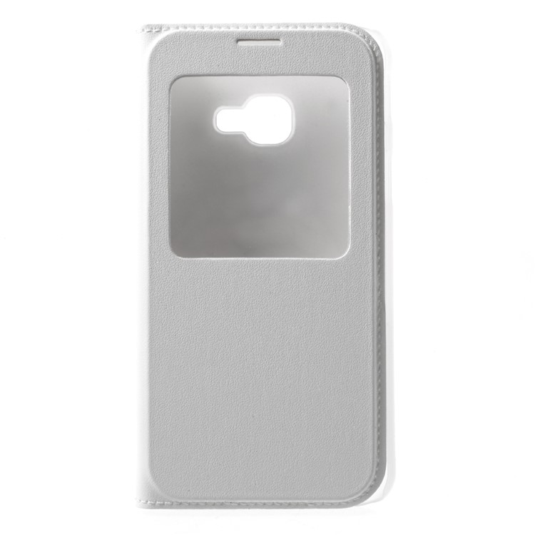 

View Window Leather Phone Shell for Samsung Galaxy Xcover 4 - White